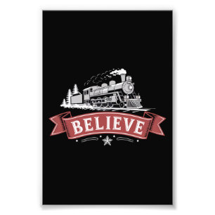 Impression Photo Joyeux Express de Noël Pôle Nord Xmas Père Noël