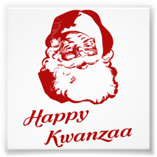Impression Photo Joyeux Kwanzaa Noël Père Noël