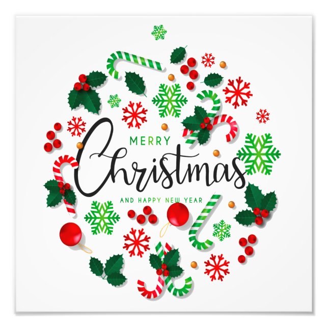 Impression Photo joyeux monde de Noël (Devant)