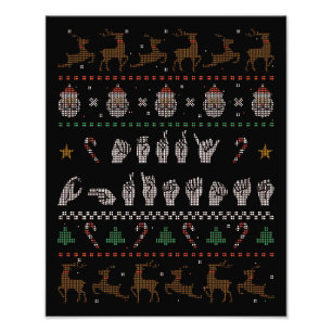 Impression Photo Joyeux Noël - ASL American Sign Language I