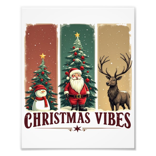 Impression Photo Joyeux Noël Vibes seulement Noël (Devant)