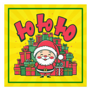 Impression Photo Joyeux Père Noël de dessin animé Noël