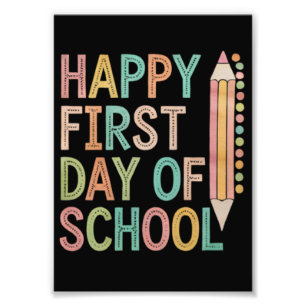 Impression Photo Joyeux premier jour de rentrée scolaire