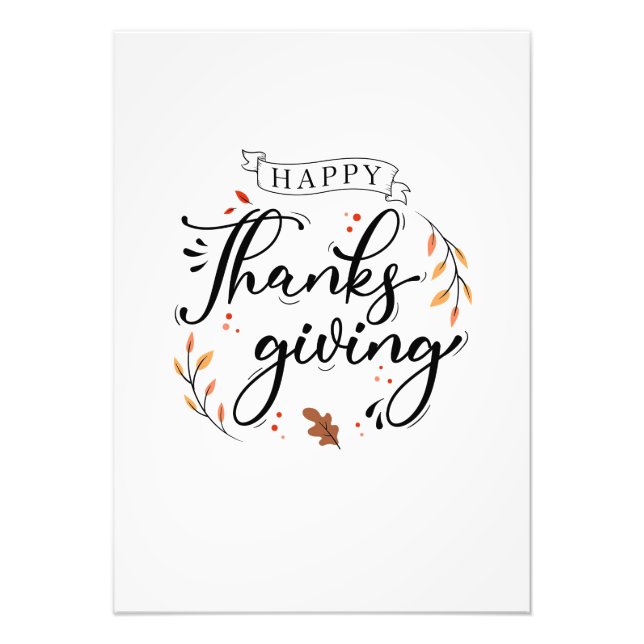 Impression Photo Joyeux Thanksgiving (Devant)