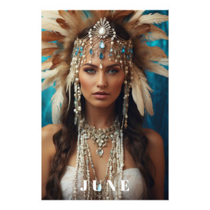 Impression Photo *~ JUIN Femme ANNIVERSAIRE PERLES AP53 Boho