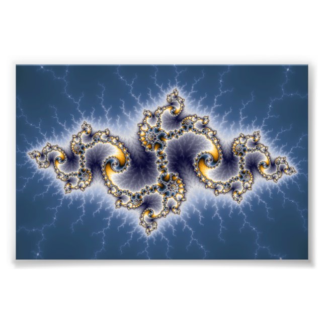 Impression Photo Julia In Blue - Art Fractal (Devant)
