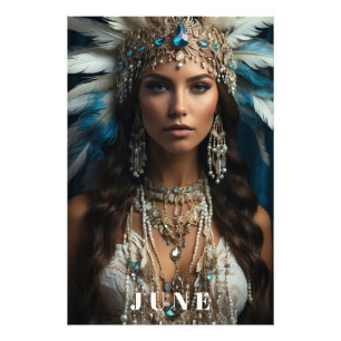 Impression Photo *~ JUNE Boho Femme ANNIVERSAIRE PERLES AP53