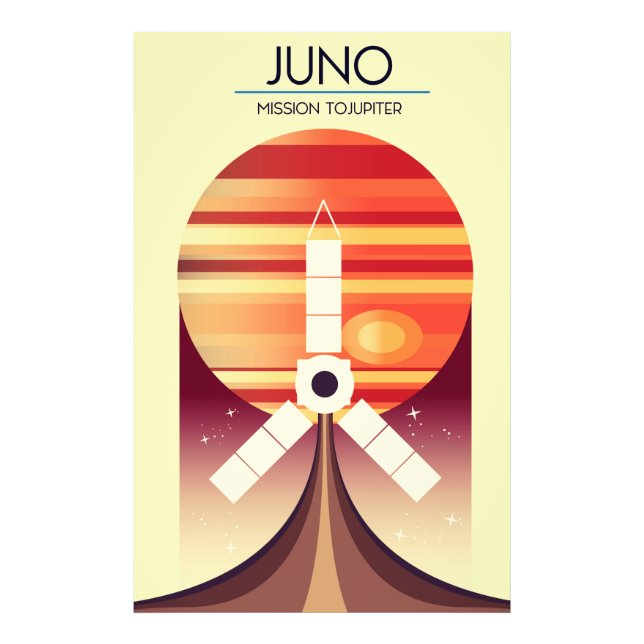 Impression Photo Juno - Mission sur Jupiter Art spatial (Devant)