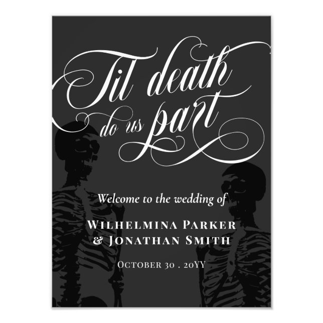 Impression Photo Jusqu'à ce que la mort nous sépare Skeleton Goth B (Devant)