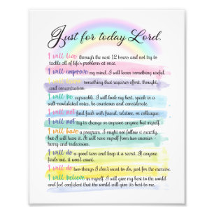 Impression Photo Juste pour aujourd'hui, Seigneur