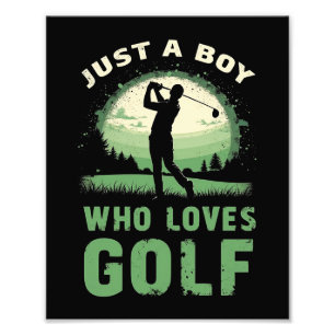 Impression Photo Juste un garçon qui aime Golf Club Golfing enfants