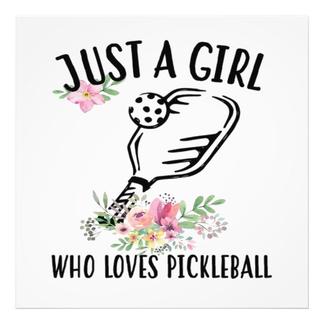 Impression Photo Juste une fille qui adore Pickleball (Devant)