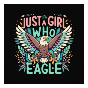 Impression Photo juste une fille qui aime l'Aigle des Philippines