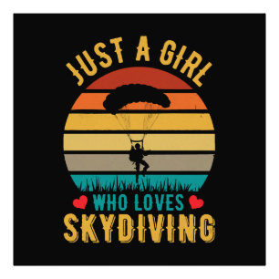 Impression Photo juste une fille qui aime le parachutisme