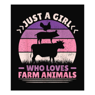 Impression Photo Juste Une Fille Qui Aime Les Animaux Agricoles Aim