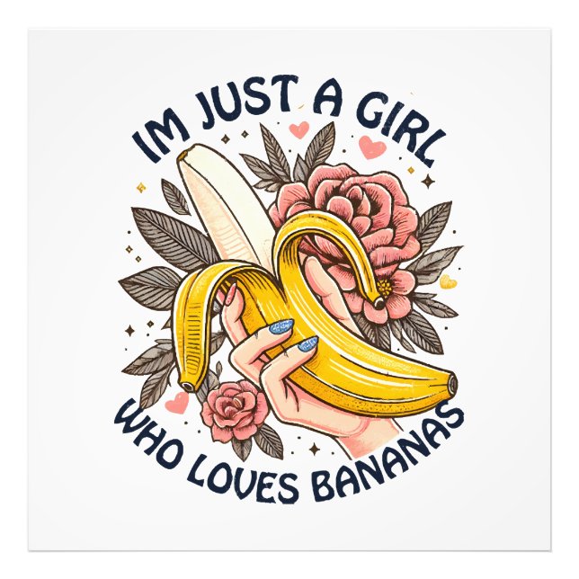 Impression Photo Juste une fille qui aime les bananes  (Devant)