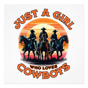 Impression Photo Juste une fille qui aime les cowboys