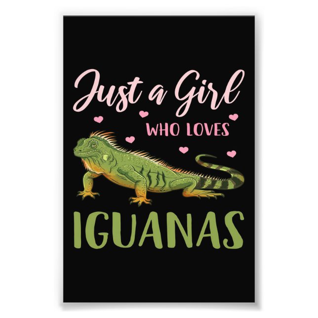 Impression Photo Juste Une Fille Qui Aime Les Iguanas (Devant)