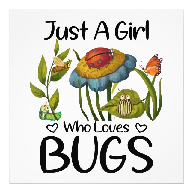 Impression Photo Juste une fille qui aime les insectes (Devant)