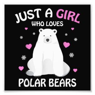 Impression Photo Juste Une Fille Qui Aime Les Ours Polaires Les Fil