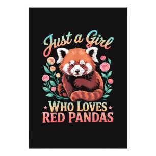 Impression Photo Juste Une Fille Qui Aime Les Pandas Rouges
