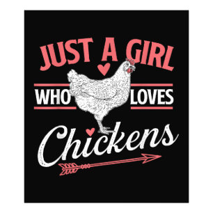 Impression Photo Juste Une Fille Qui Aime Les Poules - Amoureuse De