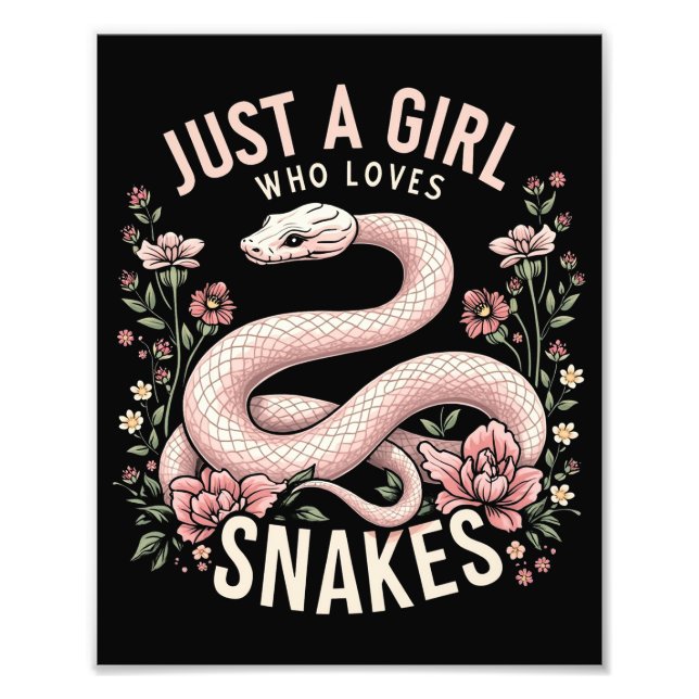 Impression Photo Juste une fille qui aime les serpents (Devant)
