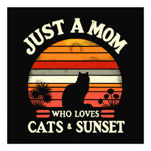 Impression Photo Juste une maman qui aime les chats