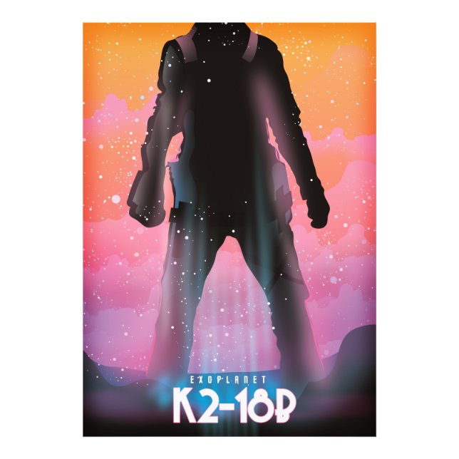 Impression Photo K2-18b exoplanète art spatial (Devant)