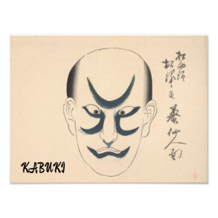 Impression Photo Kabuki vintage esthétique drôle japonais personnal