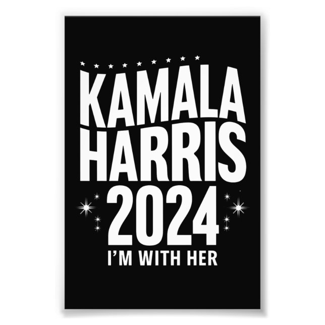 Impression Photo Kamala 2024 Soutenez I'm With Her Kamala Harris (Devant)