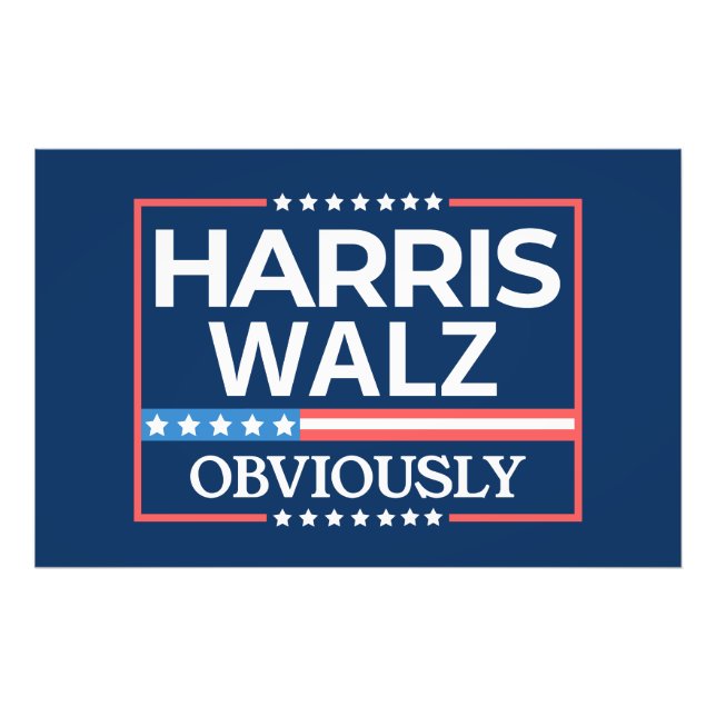 Impression Photo Kamala Harris et Tim Walz 2024 (Devant)
