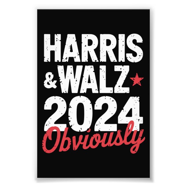 Impression Photo Kamala Walz Évidemment 2024 Harris Waltz 2024 (Devant)