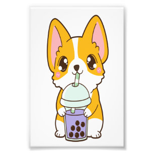 Impression Photo Kawaii Cute Boba Corgi Chien Taro Bubble Pearl Lai
