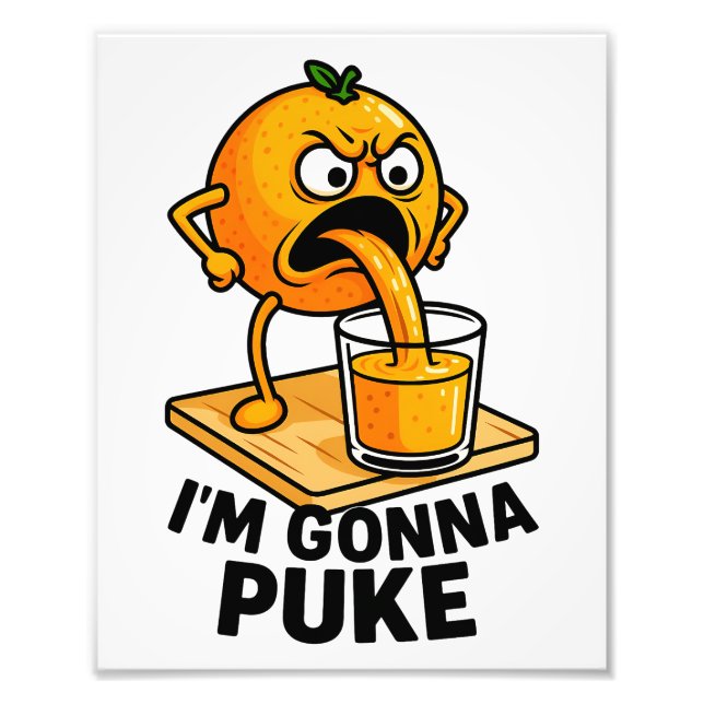 Impression Photo Kawaii Fruit Funny Jus d'orange (Devant)