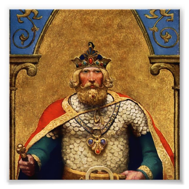 Impression Photo "King Arthur" par NC Wyeth (Devant)