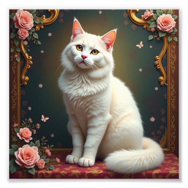 Impression Photo Kit de peinture diamantée White Cat 5D (Devant)