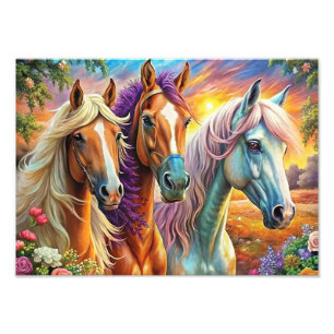 Impression Photo Kit de peinture en diamant 5D Design de cheval do-