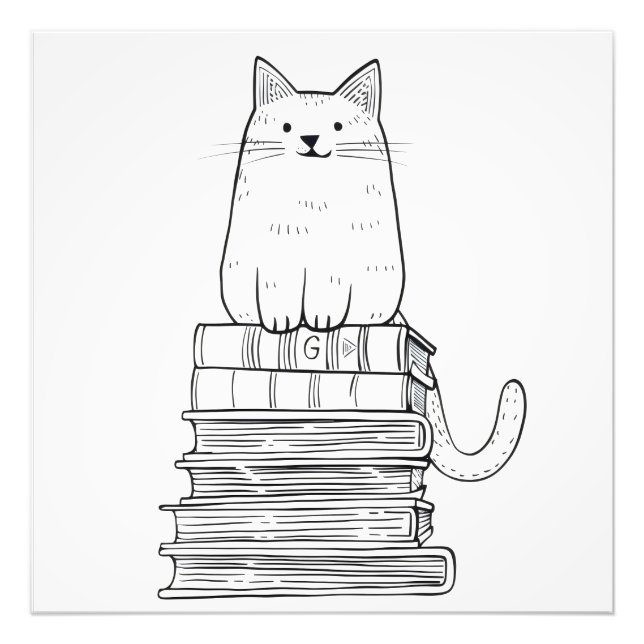 Impression Photo Kitten sur livres (Devant)