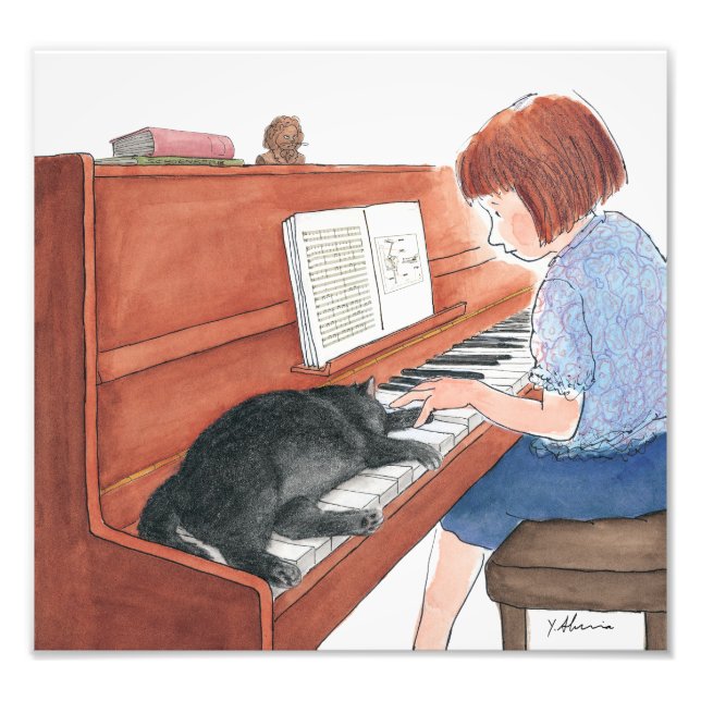 Impression Photo Kramer Le Chat Dormait Sur Le Piano (Devant)