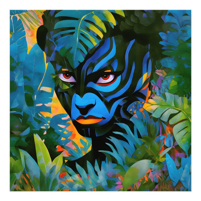 Impression Photo "Kuiráya" - Feuille Peinte - Femmes En Amazonie (Devant)