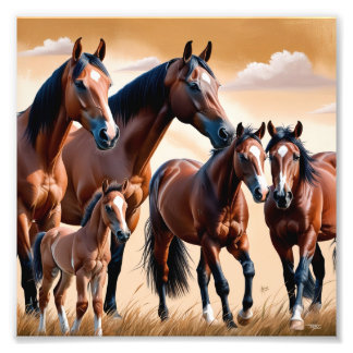 Impression Photo La beauté des chevaux américains