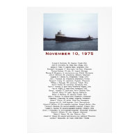 La boîte cadeau Edmund Fitzgerald avec noms d'équi