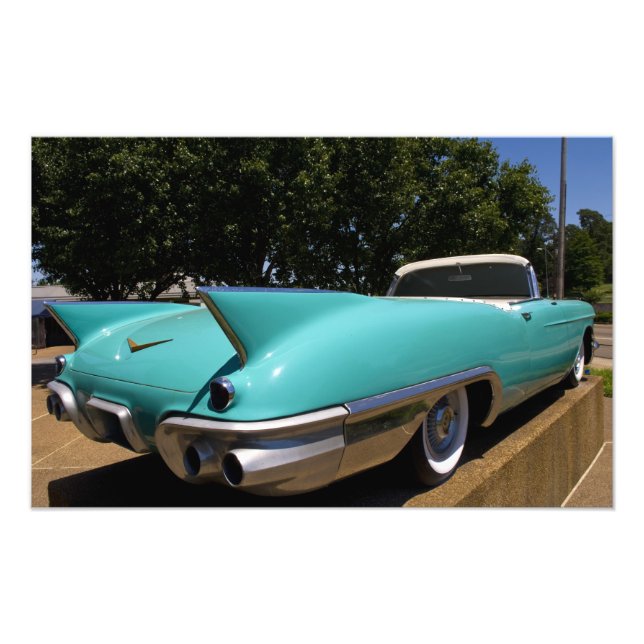 Impression Photo La Cadillac décapotable verte d'Elvis Presley à (Devant)