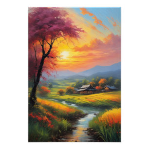 Impression Photo La campagne japonaise calme