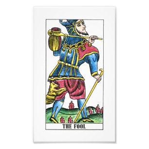 Impression Photo La carte de tarot d'imbécile ou de farceur