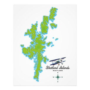Impression Photo La carte des îles Shetland