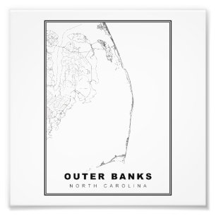 Impression Photo La carte des Outer Banks