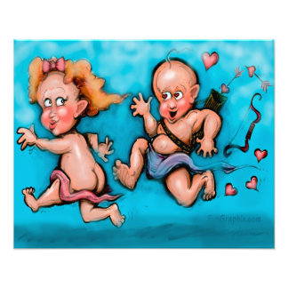 Impression Photo La chasse de Cupidon