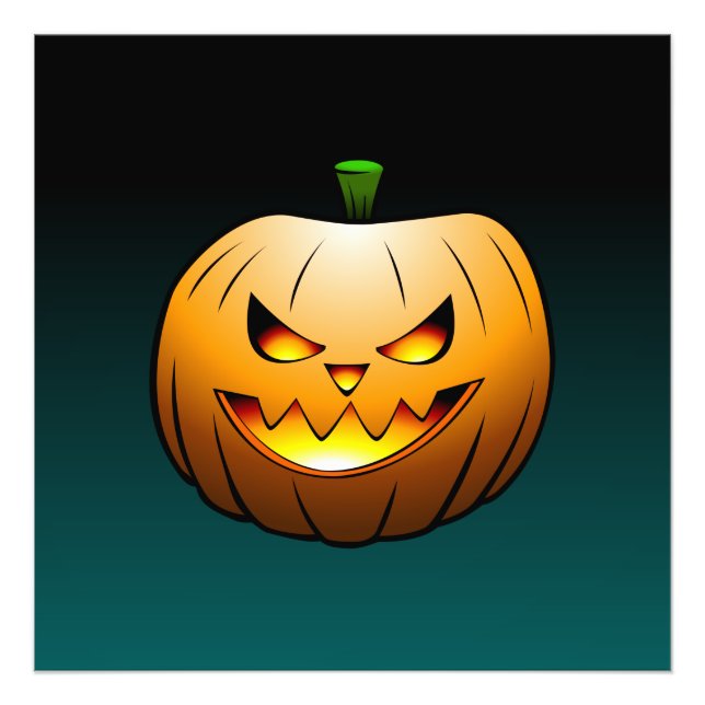 Impression Photo La citrouille est prête pour Halloween (Devant)